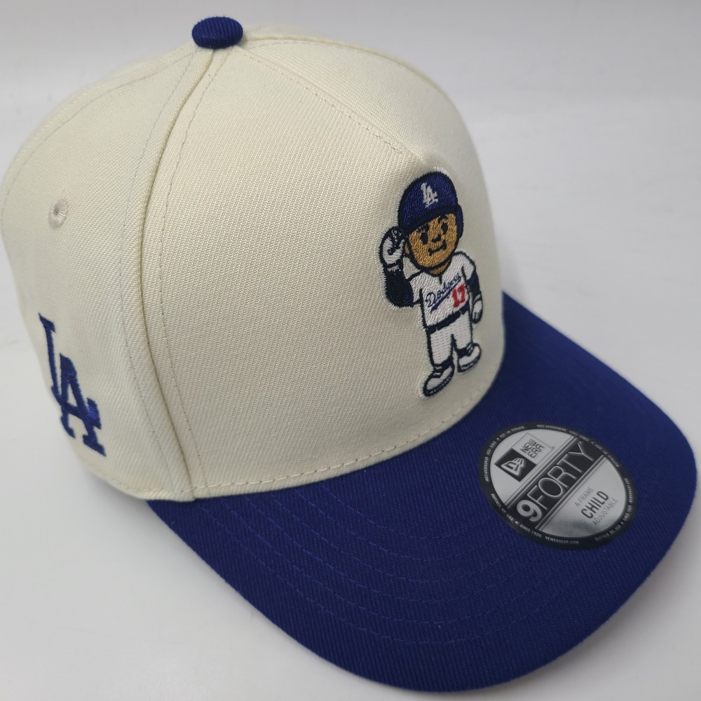Child Los Angeles Dodgers Hat Snapback 9Forty New Era Cream Blue Shohei Ohtani